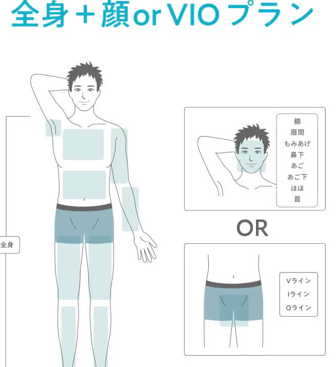 全身＋顔 or VIO料金・費用｜メンズブリリアスキンクリニック